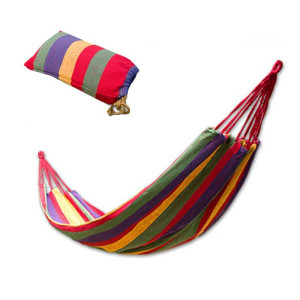 1 + 1 GRATIS Hamac multicolor din bumbac pentru 1 persoana 180 x 80 cm
